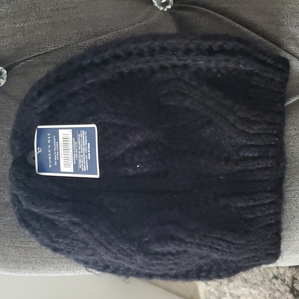 WESTLOOP WOMEN'S BLACK BRAIDED TUQUE HAT